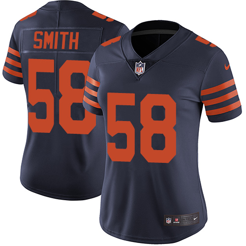 Nike Bears #58 Roquan Smith Navy Blue Alternate Women's Stitched NFL Vapor Untouchable Limited Jersey